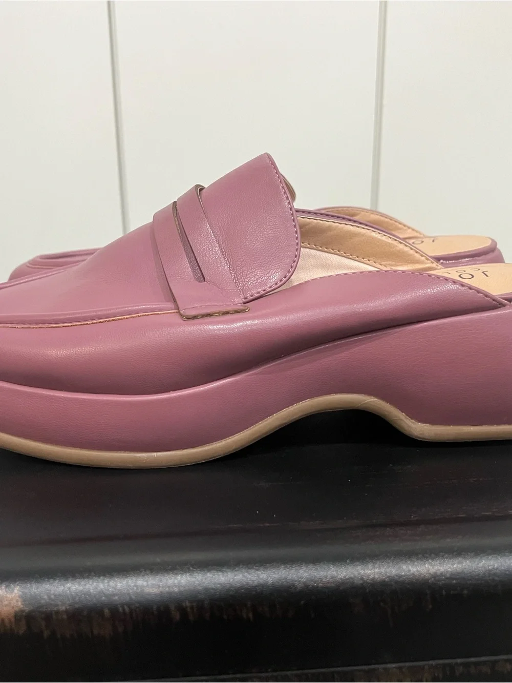 Women's Mauve Platform Loafer Flats